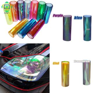 Sticker nhựa trong suốt với màu phản quang dán đèn xe ô tô (120x30cm)