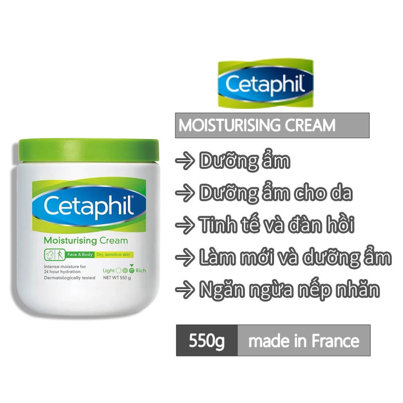 Kem dưỡng ẩm Cetaphil Moisturizing Cream 550g Nhẹ nhàng và êm dịu Dưỡng ẩm cho da căng mịn da