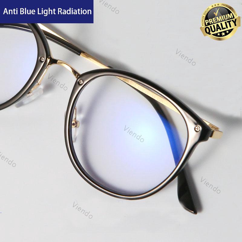 Kính cận VIENDO gọng tròn chống ánh sáng xanh thời trang Hàn Quốc cho nam và nữ