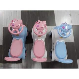 Xe chòi chân bốn bánh peppa hình con heo có nhạc