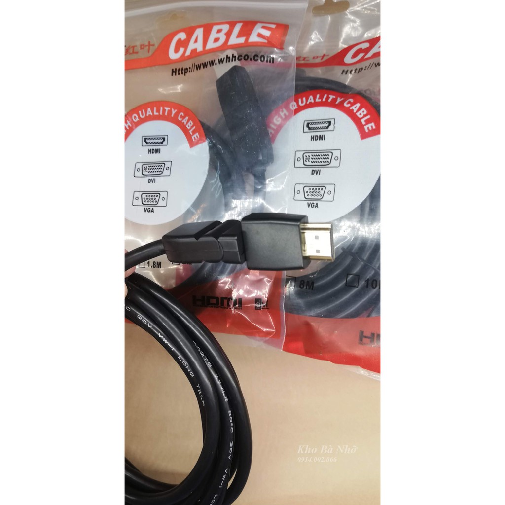 (1.5m,3m,5m,10m) Dây cáp HDMI đầu xoay 180 cao cấp. Hỗ trợ hình ảnh độ phân giải 4K, 2K, HD, full HD 1080p, 3D, Bluray