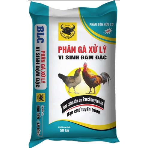 Phân gà hữu cơ vi sinh đậm đặc, chuyên dùng cho rau hữu cơ, hoa kiểng, cây cảnh gói lẻ 1 kg
