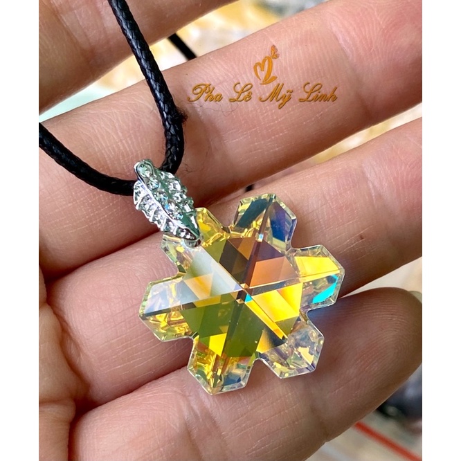 Mặt dây pha lê Swarovski hoa tuyết