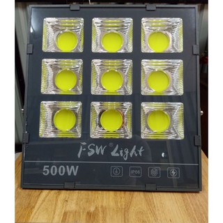 Đèn Pha Led COB 500W Công Suất Lớn tản nhiệt thân nhôm dày FSW Flood light ngoài trời chống nước