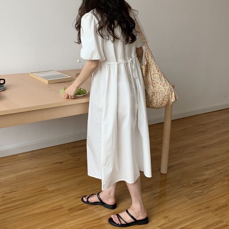 Đầm Nữ Phối Ren Hai Dây Thời Trang Thanh Lịch Cho Nữ