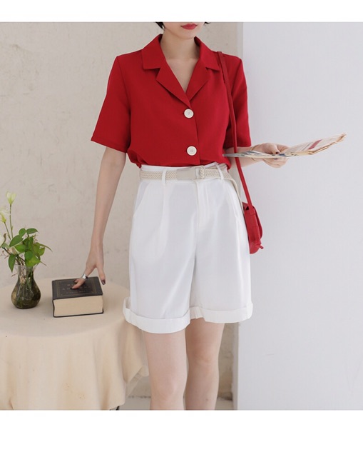 Quần short culottes gấp ống ulzzang styleHàng Quảng Châu Cao Cấp