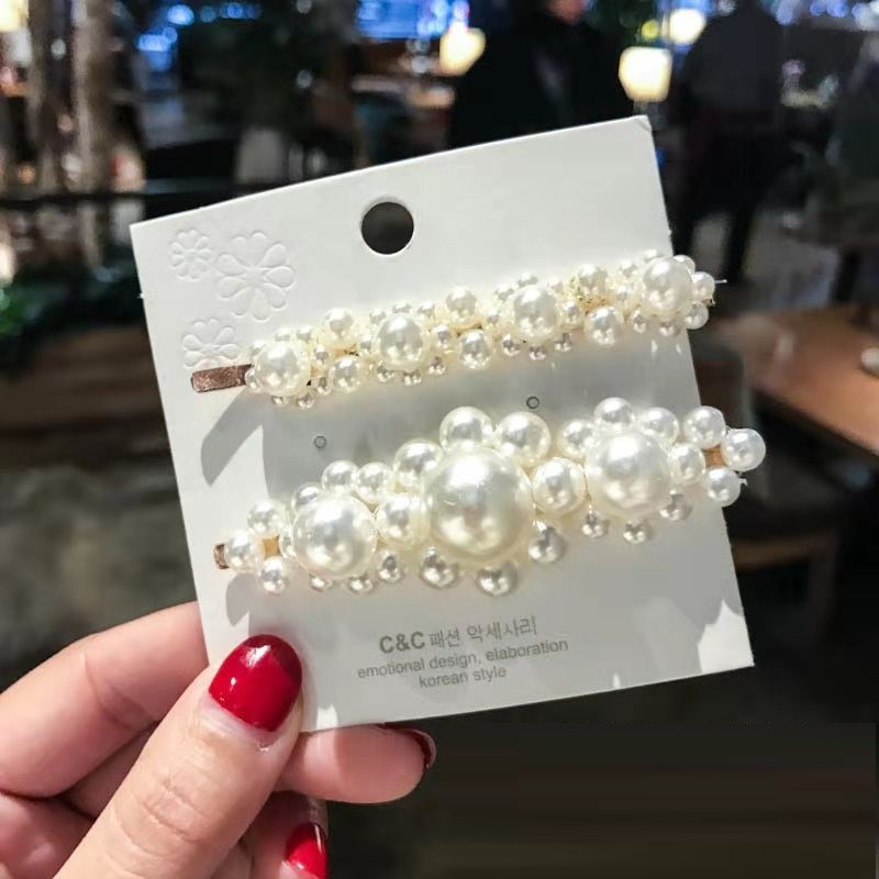 Kẹp tóc ngọc trai nhân tạo sành điệu phong cách Hàn Quốc thanh lịch nhiều mẫu dễ thương KT03