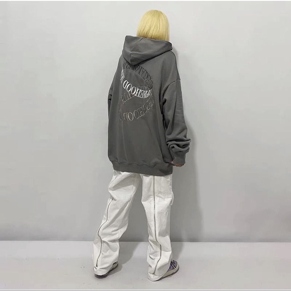 Áo Khoác Nỉ Chữ 3D Caroll nữ - Jacket dáng rộng tay bồng in hình vintage 3158 đường phố hàn quốc HOT