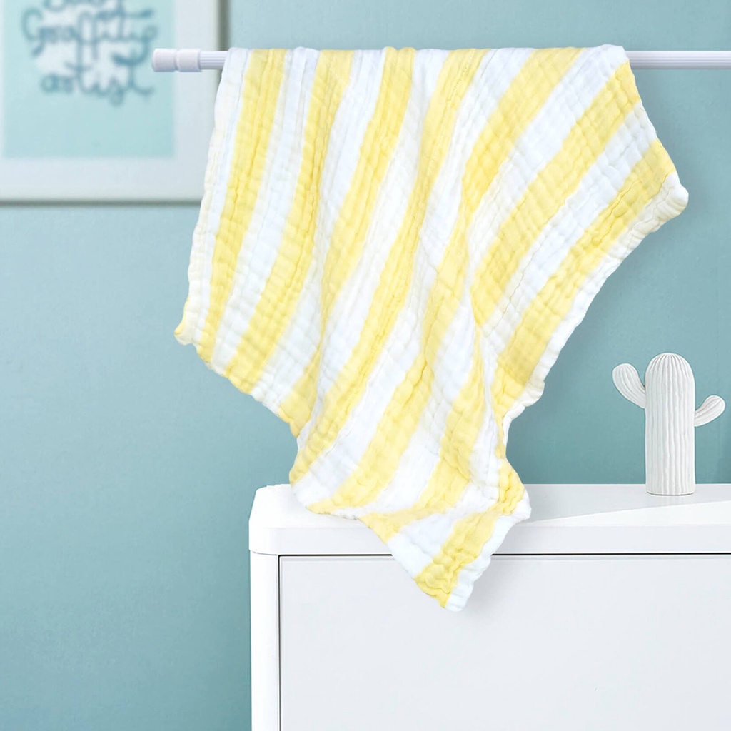 Khăn tắm cho bé, Khăn tắm đa năng sơ sinh Goodmama SET 2 chiếc 68*70 vải Cotton Muslin Siêu thấm hút, bền, không xù