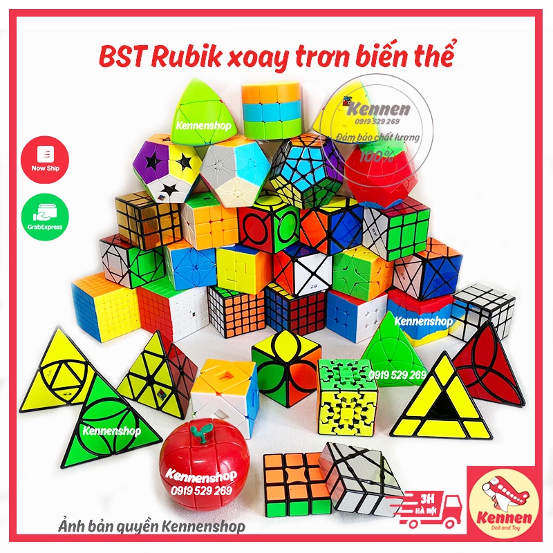 Rubik meilong/qiyi 2x2 3x3 4x4 5x5 6x6 7x7 2x3 Skewb Dino Pyraminx Megaminx cao cấp nhiều biến thể xoay trơn không giắt