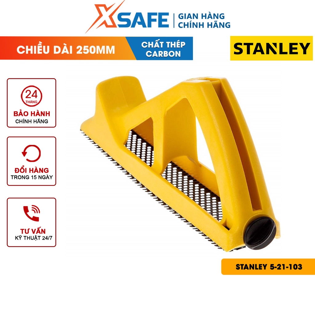 Bào cầm tay gỗ STANLEY 5-21-103 250mm Bào tay nhỏ gọn, lưỡi bào thép carbon cứng cáp, không gỉ, tay cầm nhựa ABS cao cấp