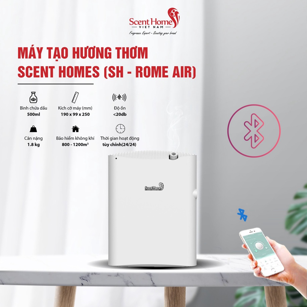 [Chính hãng] Máy tạo hương thơm chuyên nghiệp Scent Homes (SH- ROME AIR) dành cho khách sạn, nhà hàng, rerost
