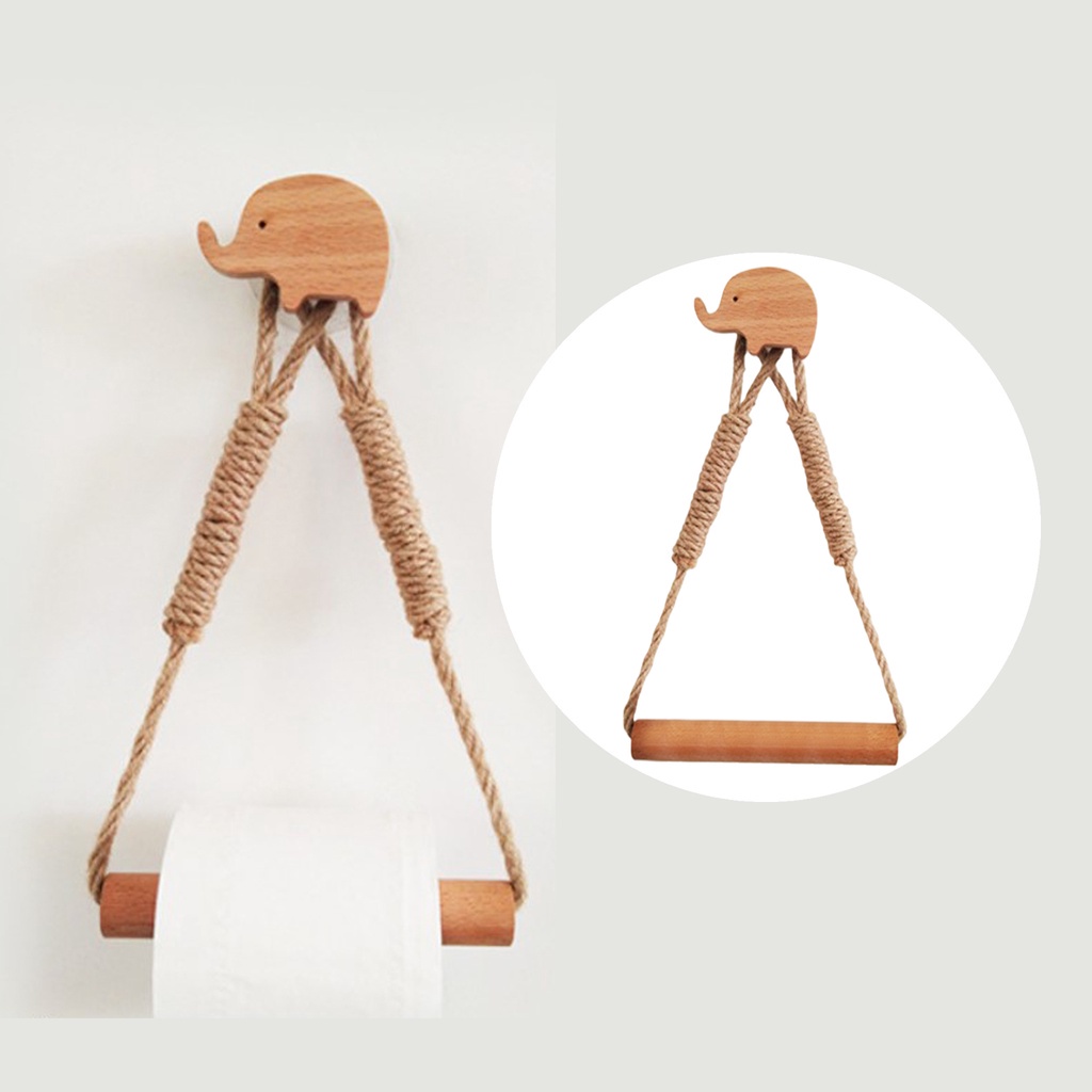 Giá đỡ cuộn giấy vệ sinh bằng gỗ