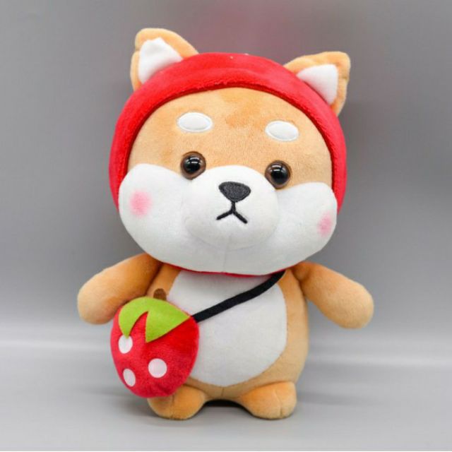 Gấu bông gối ôm chú chó Shiba Cosplay đáng yêu nghộ nghĩnh