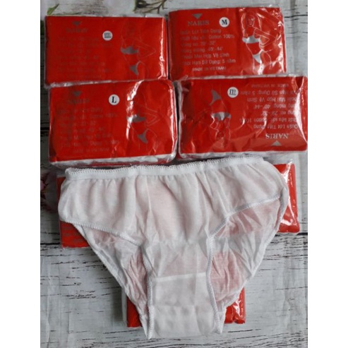 Quần lót giấy vải cotton Naris giặt được nhiều lần gói 6 cái