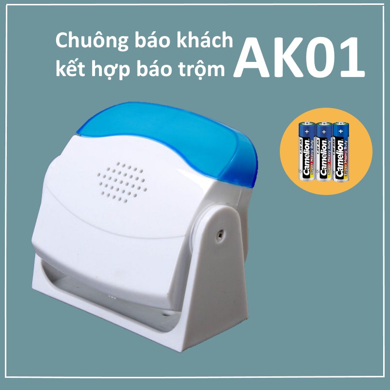 Chuông báo khách kết hợp báo trộm AK01 (Tặng kèm pin)