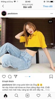 ��Set Áo CropTop Cổ Petter ( Kèm Áo Lót)