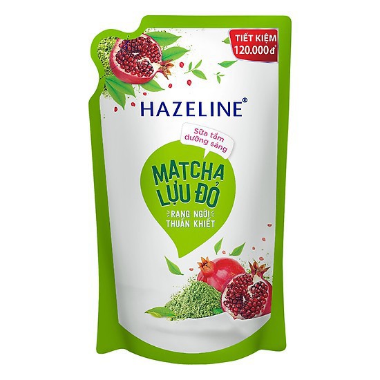 Sữa Tắm Hazeline Matcha Lựu Đỏ Túi 1kg