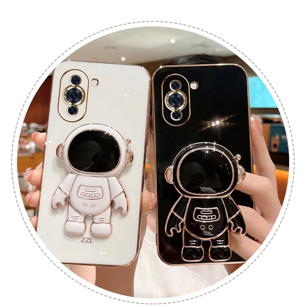 Ốp Điện Thoại Silicon Mạ Điện Hình Phi Hành Gia Cho oppo A53s Case A53 2020 A83 A5 A9 2020 A7 A12E A12 A5S F9 F11 F11 Pro