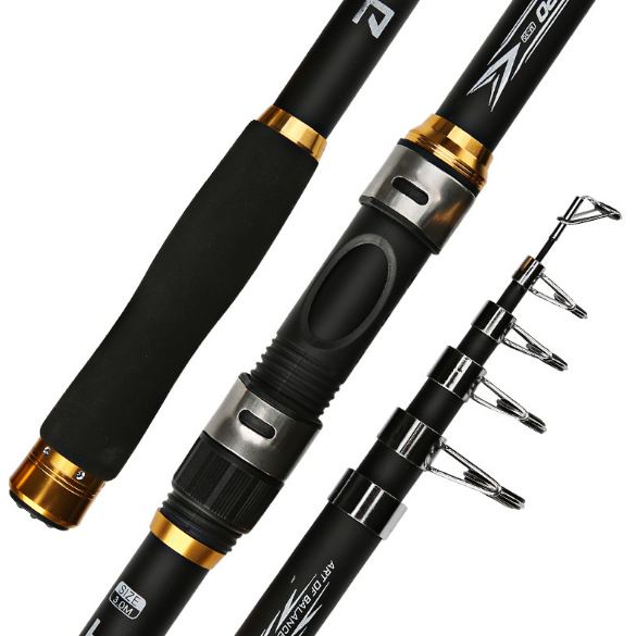 Cần Câu Rút Gọn Carbon Đen