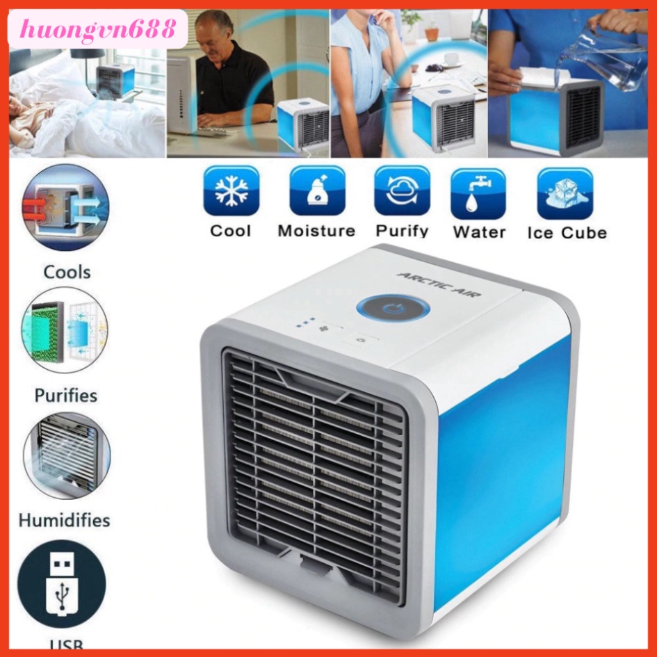 Quạt  Điều Hòa Hơi Nước Mini - Quạt Điều Hòa Mini Có Khay Chứa Đá Hơi Nước Lạnh