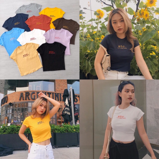 🥗ÁO CROPTOP THÊU CHỮ
