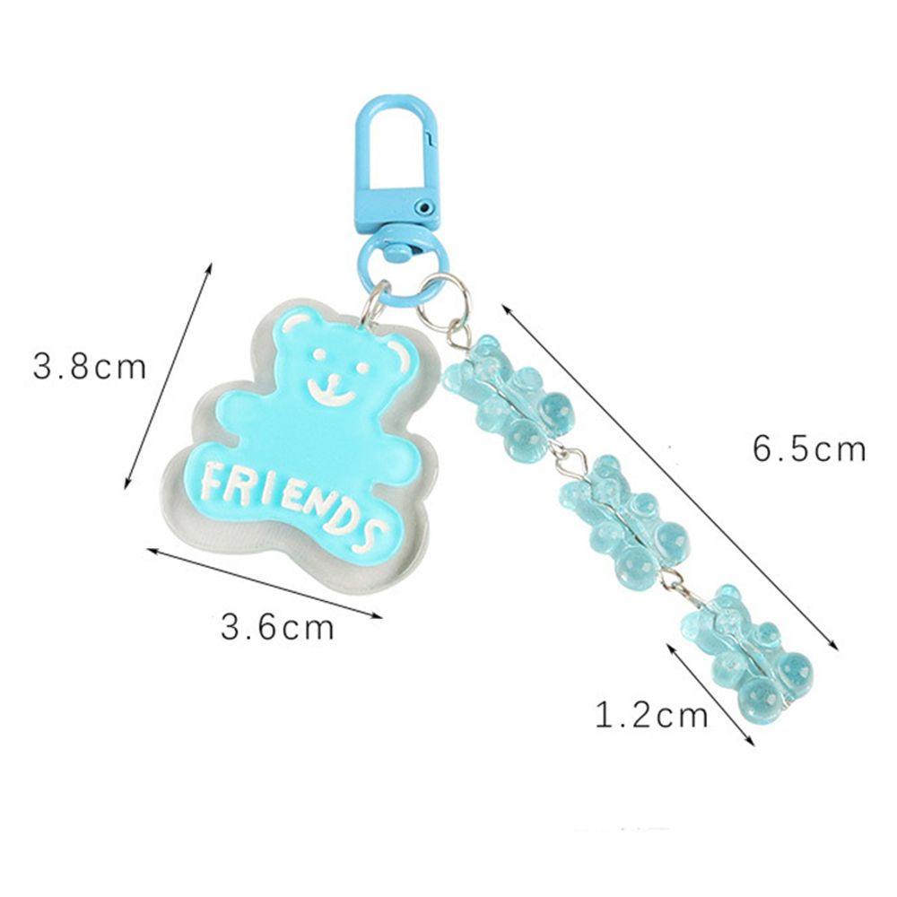 Móc Khóa Hình Gấu Màu Kẹo Ngọt Dễ Thương