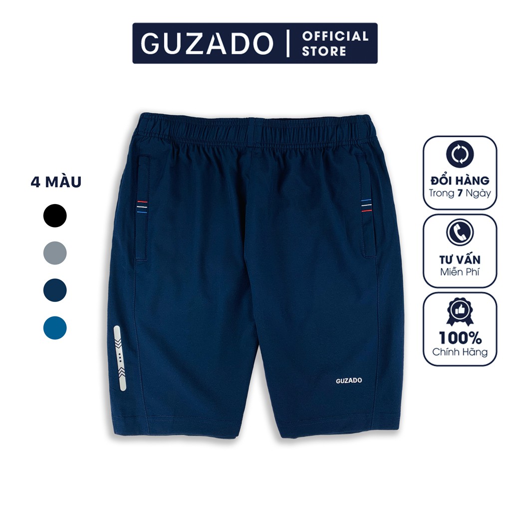 Quần đùi nam GUZADO, dáng short, vải gió mềm, co giãn tốt, vận động thoải mái GSR03 | BigBuy360 - bigbuy360.vn
