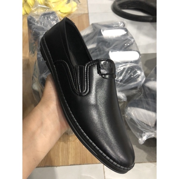 Giày lười nam da PU mềm khâu đế Cao Cấp