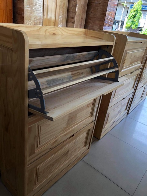 Tủ giày thông minh gỗ tự nhiên