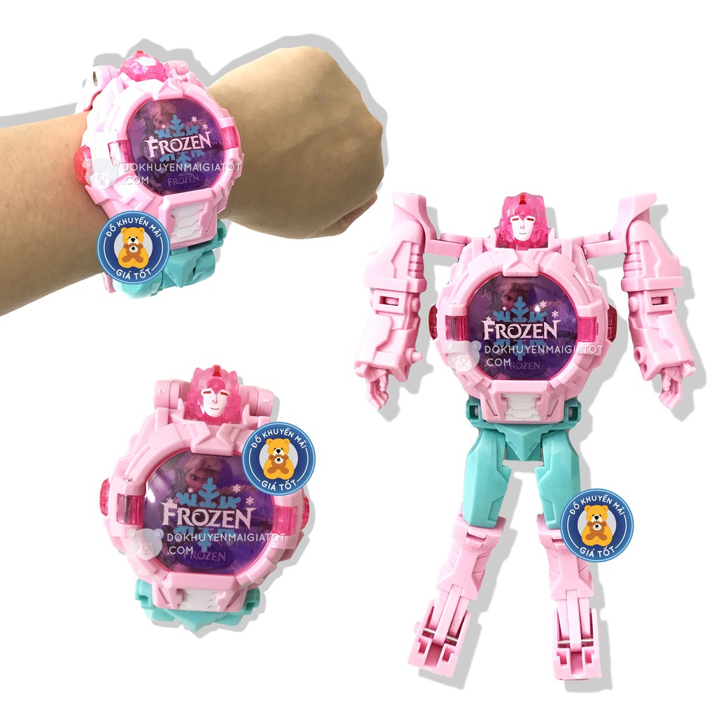 Đồ chơi đồng hồ siêu nhân trẻ em đeo tay cho bé mẫu robot biến hình có đèn cực ngầu ZL8525 - Thị trấn đồ chơi