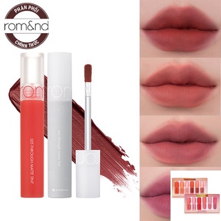 Son kem lì, siêu mịn mượt môi romand see-through matte tint 3.8g (order