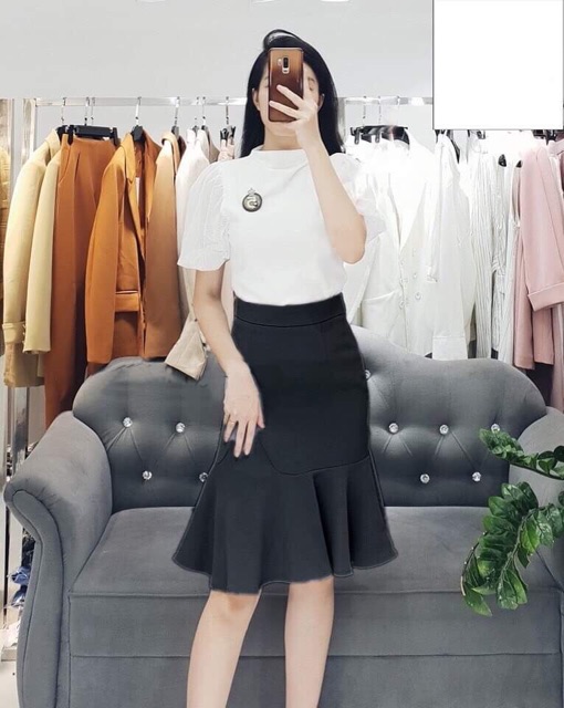 ⚡BỌC VIỀN⚡️ Chân váy đuôi cá đen, xanh ghi loại đẹp | BigBuy360 - bigbuy360.vn