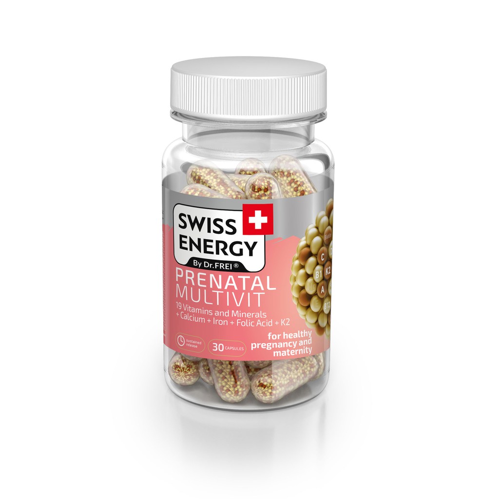 Viên Nang Bổ Sung Vitamin Cho Phụ Nữ Mang Thai Và Cho Con Bú - Swiss Energy Prenatal Multivit (30 Viên)