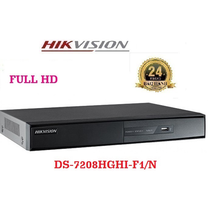 Đầu ghi hình HD-TVI 8 kênh TURBO 3.0 HIKVISION DS-7208HGHI-F1/N