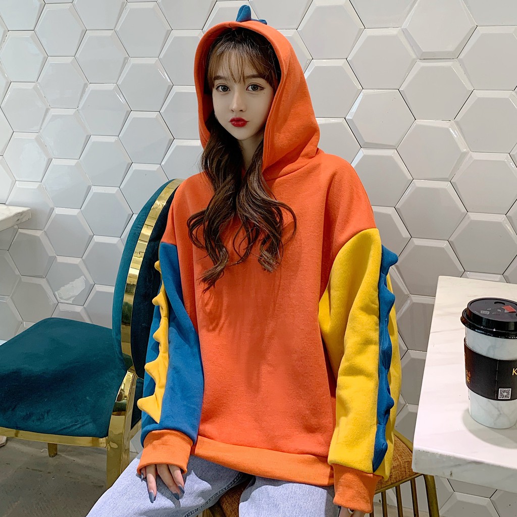 [Mã FAMANU82 giảm 10% đơn 0đ] Áo hoodie khủng long đuôi dài nhóm bạn dễ thương mũ trùm đầu | BigBuy360 - bigbuy360.vn