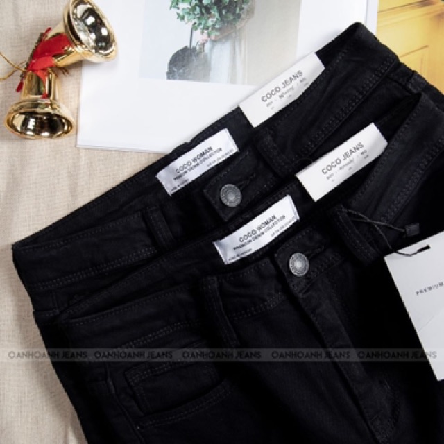 Quần jeans đen dáng skinny (rách gối + trơn) | BigBuy360 - bigbuy360.vn