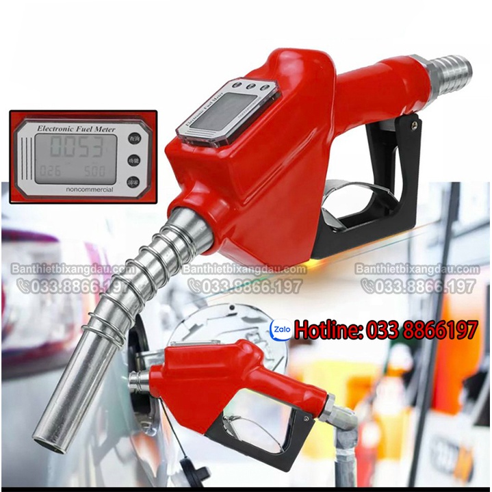 Cò bơm điện tử bản nâng cấp chuyên bơm xăng dầu đo lưu lượng