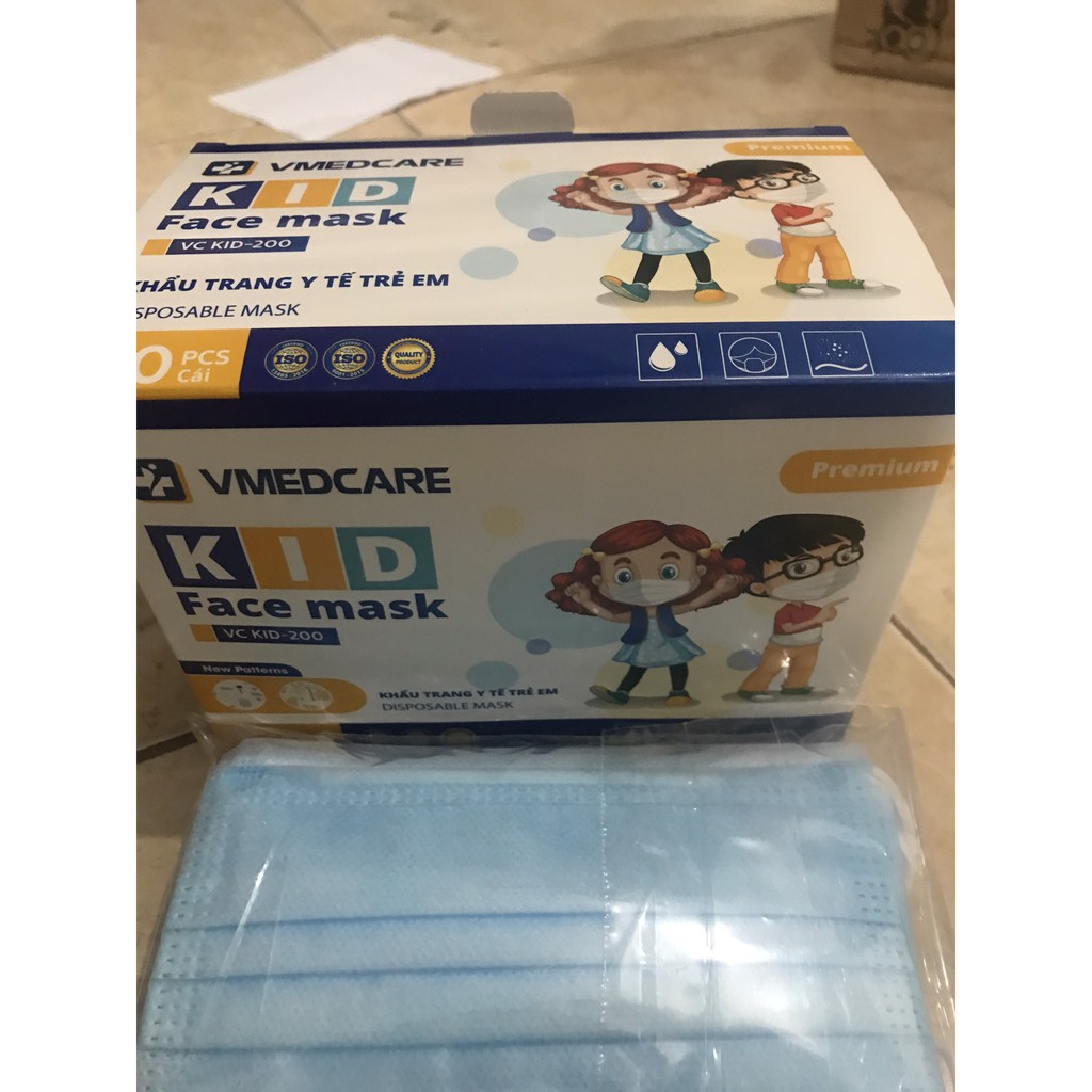 Khẩu Trang Trẻ Em 4 Lớp Kháng Khuẩn. hộp 50 chiếc [Sãn Hàng] | BigBuy360 - bigbuy360.vn