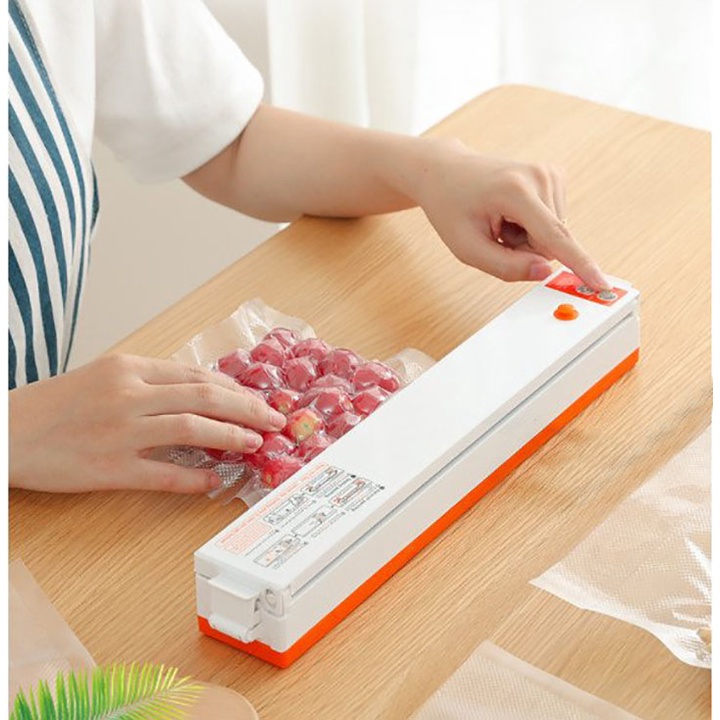 Máy hút chân không thực phẩm vacuum sealer hàn miệng túi Tặng kèm 10 túi hút máy hút chân không siêu khỏe,hết khí