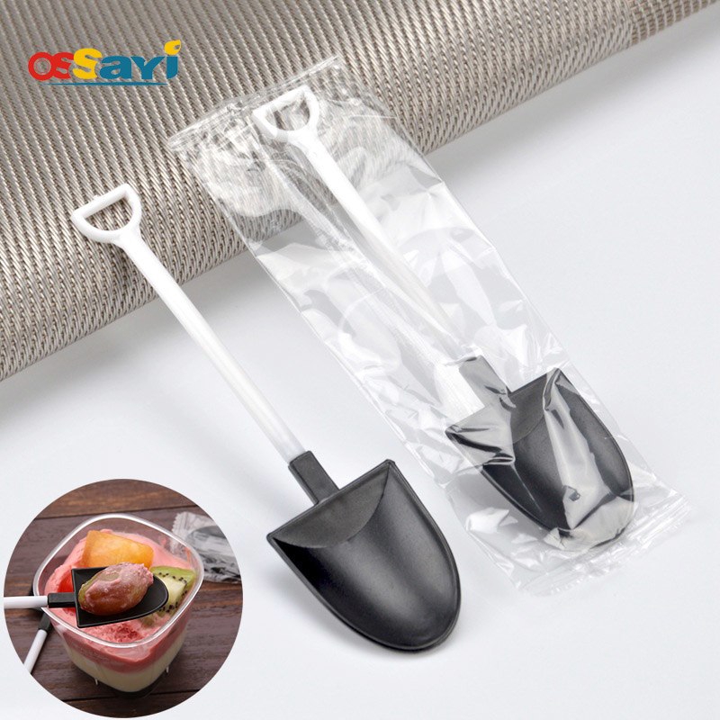 Ossayi Set 100 Muỗng Múc Kem Làm Bánh Cupcake Đa Năng Tiện Dụng