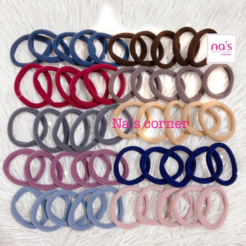 Gói 50 sợi thun cột buộc tóc nữ dễ thương vintage