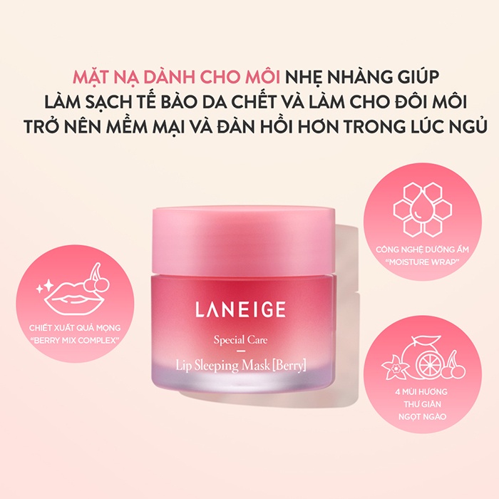 Mặt Nạ Ngủ Dành Cho Môi Laneige Lip Sleeping Mask 20G Hàn Quốc, Dưỡng ẩm cho môi, làm cho đôi môi trở nên mềm mại