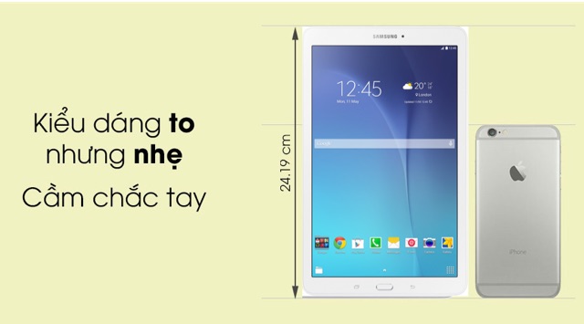 Máy Tính Bảng Samsung Galaxy Tab E 9.6 . Hàng cũ đẹp 96%. | BigBuy360 - bigbuy360.vn