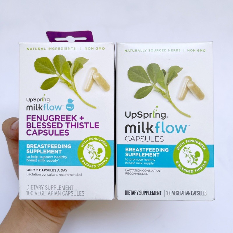 Lợi sữa Upspring MilkFlow cỏ cà ri Mỹ - 1800mg