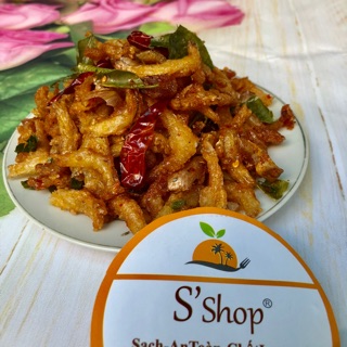 Cá cơm chấy tỏi xốc lá chanh 500g