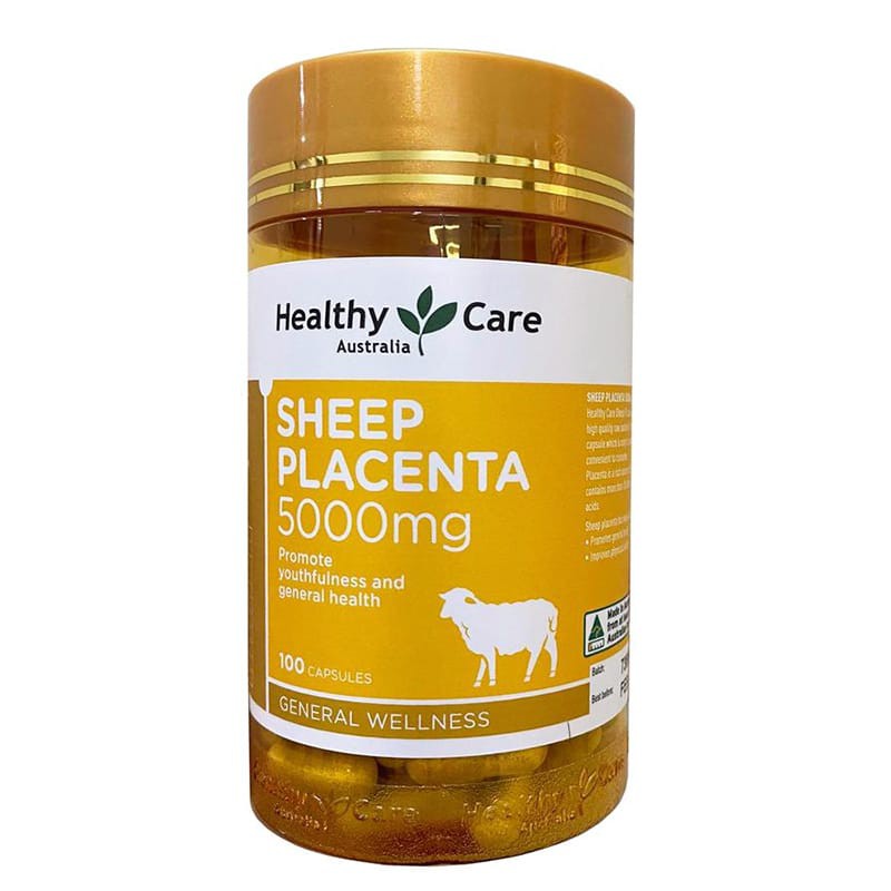 [Chuẩn air] Nhau Thai Cừu Sheep Placenta Healthy Care 5000mg 100 Viên Của Úc