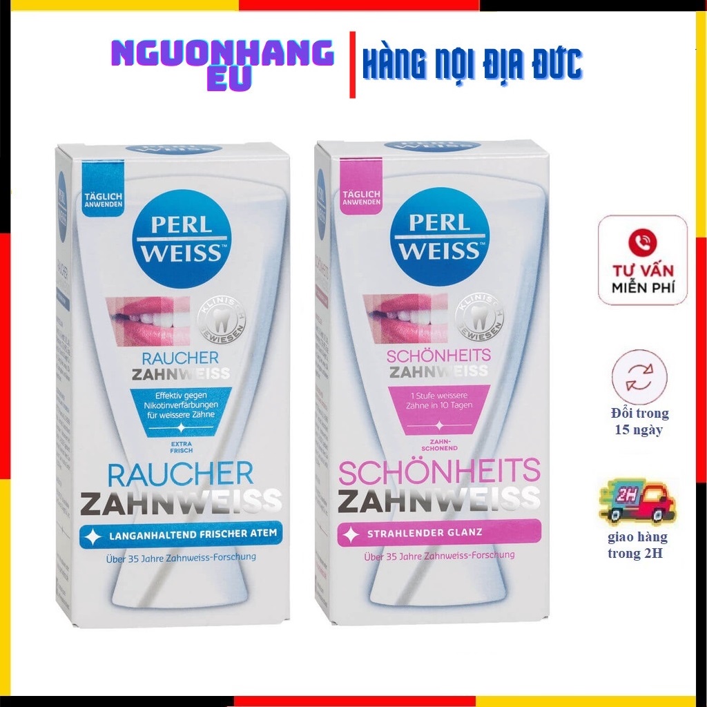 Kem đánh răng siêu trắng Perl Weiss Đức