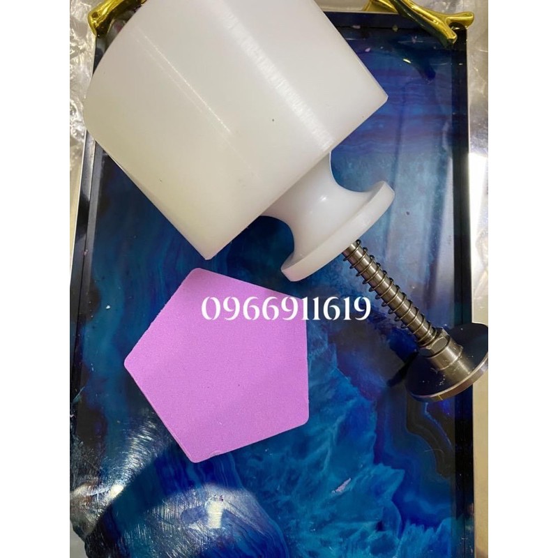 khuôn trung thu teflon 150gr trơn ngũ giác