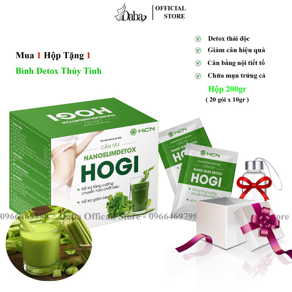 Bột cần tây Hogi  Hộp 200g ( 20 gói x 10g ) - Tinh chất cần tây Hogi - Hổ trợ giảm cân, cân bằng nội tiết tố | BigBuy360 - bigbuy360.vn